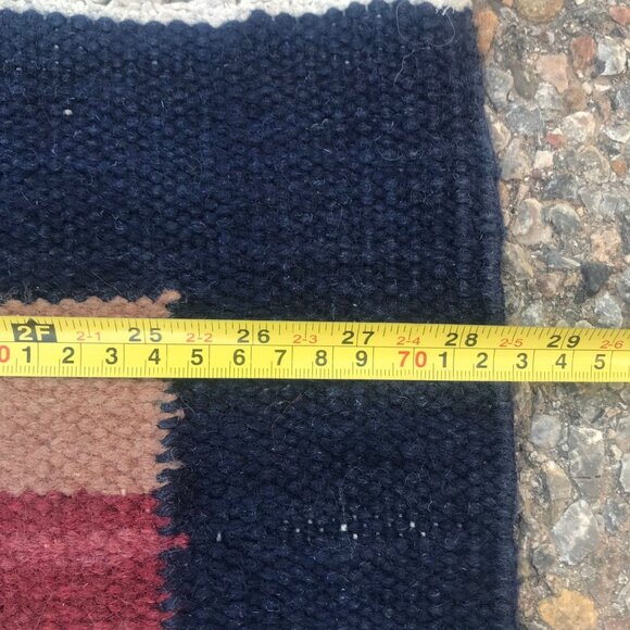 Southwestern Wool Handwoven Southwestern Hallway Runner Rug 7.5ft X 2.5ft Rose - Picture 5 of 6